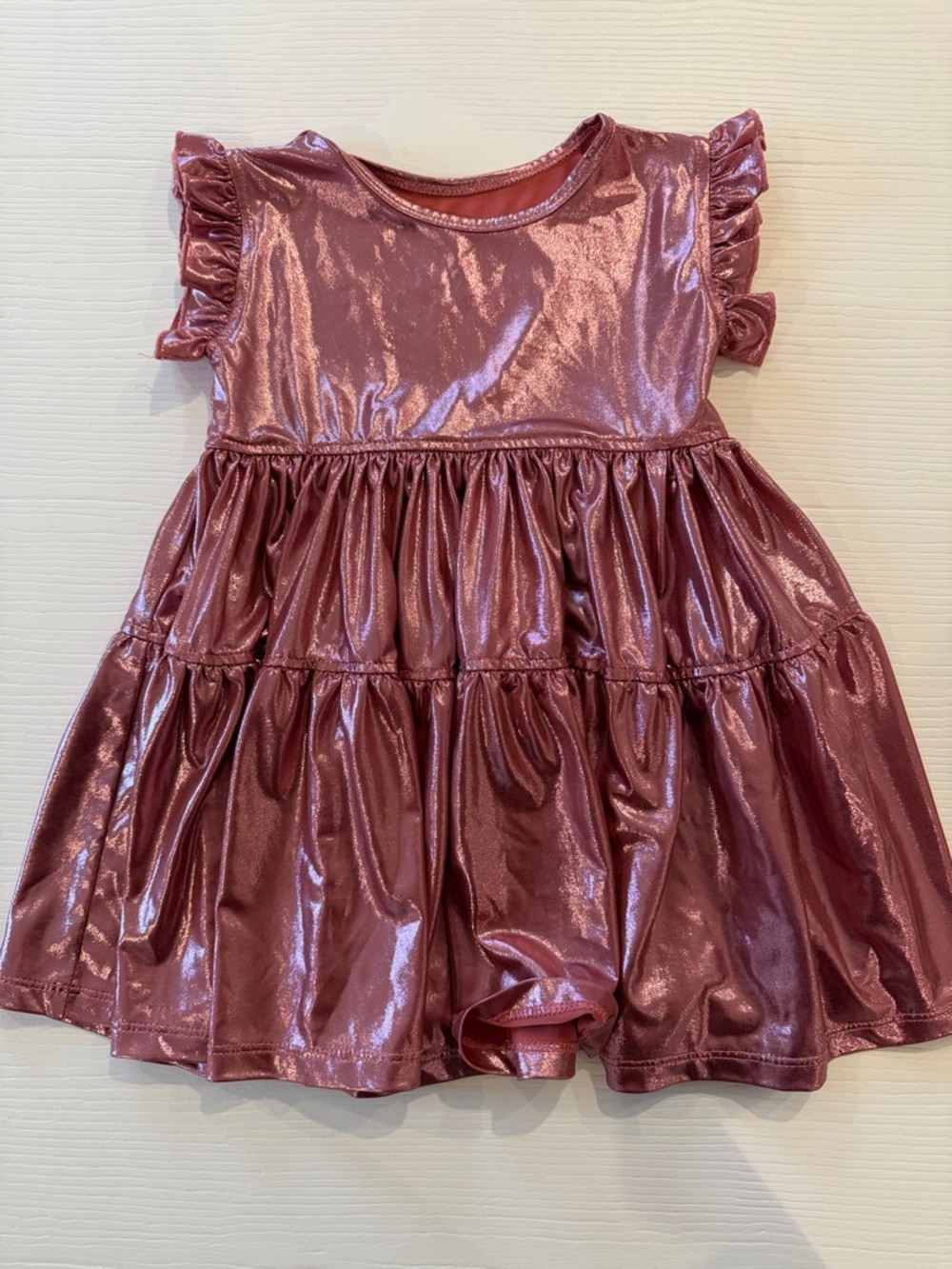 Pink chicken lame dress